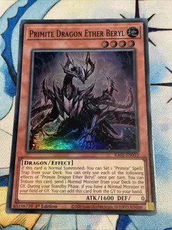 Yu-Gi-Oh! TCG Primite Dragon Ether Beryl RA05-EN033 Super Rare NM/M - Image 1