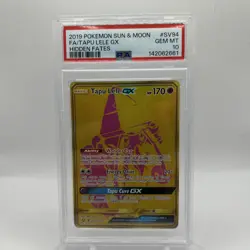 Pokemon TCG Tapu Lele GX SV94 Hidden Fates Shiny Vault Holo PSA 10 EN 2019 - Image 1