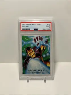 Sky Box, 1992 Marvel Masterpieces, #38, Iron Man, PSA 9 - Image 1
