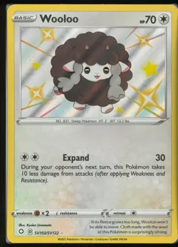 Wooloo SV103/SV122 Shiny Rare Shining Fates Shiny Vault Pokemon Holo Near Mint - Image 1