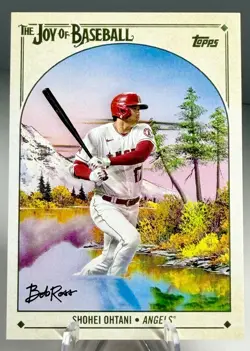 Topps 2023 X Bob Ross: The Joy of Baseball Shohei Ohtani LA Angels Dodgers #1 🔥 - Image 1