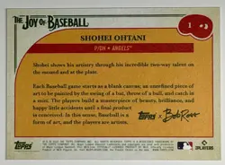 Topps 2023 X Bob Ross: The Joy of Baseball Shohei Ohtani LA Angels Dodgers #1 🔥 - Image 2