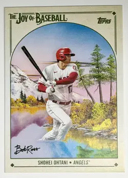 Topps 2023 X Bob Ross: The Joy of Baseball Shohei Ohtani LA Angels Dodgers #1 🔥 - Image 3