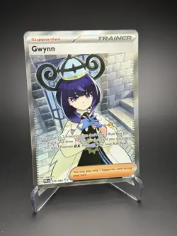 Pokemon TCG Gwynn Full Art Ultra Rare Trainer Supporter Holo 109/084 - Image 1
