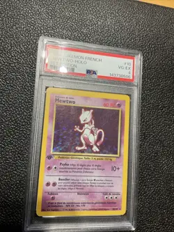 1999 Pokemon FRENCH 1st Edition Base Set Mewtwo Holo 10/102 PSA 4 Card Vintage - Image 3