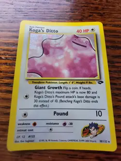 PL Pokemon KOGA'S DITTO 10/132 Holo Gym Heroes #10 - WOTC - Image 1