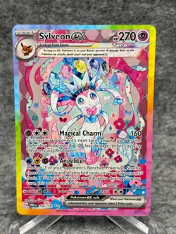 Pokemon TCG Prismatic Evolutions 156/131 Sylveon ex Special Illustration Rare - Image 1