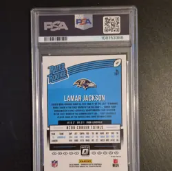 2018 Donruss Optic Lamar Jackson Red/Yellow Rated Rookie PSA 9🔥🔥MVP - Image 2