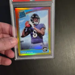 2018 Donruss Optic Lamar Jackson Red/Yellow Rated Rookie PSA 9🔥🔥MVP - Image 3