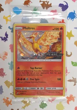 Pokemon TCG Moltres 19/181 Team Up Stamped Promo Holo Sealed *US Seller* - Image 1