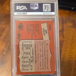 Topps 1987 Jim Kelly #362 Rookie RC PSA 8 Base Set Football Card Bills - Image 2