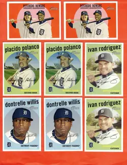 2008 Topps Heritage Detroit Tigers 1-720 Master Team Set SPs Black Backs! - Image 1