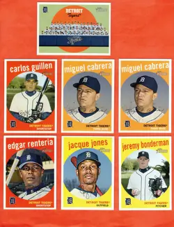 2008 Topps Heritage Detroit Tigers 1-720 Master Team Set SPs Black Backs! - Image 3