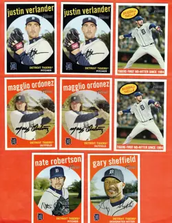 2008 Topps Heritage Detroit Tigers 1-720 Master Team Set SPs Black Backs! - Image 5