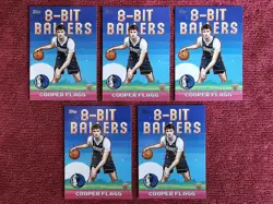 2025-26 Topps Cooper Flagg 8-Bit Ballers Rookie Insert 5-Card Lot Mavericks 💥 - Image 1