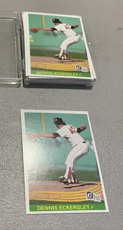 25 CARD LOT. 1984 DONRUSS DENNIS ECKERSLEY BASEBALL CARD LOT #639 - Image 1