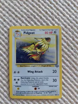 Pokemon TCG Pidgeot Jungle Holo Card 8/64 Unlimited Rare - Image 1