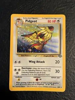 Pokemon TCG Pidgeot Jungle 8/64 Holo Unlimited Holo Rare - Image 1