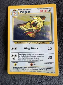 Pokemon TCG Pidgeot Jungle 8/64 Holo Unlimited Holo Rare - Image 1