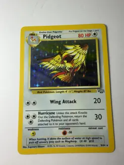 Pokemon TCG Pidgeot Jungle 8/64 Holo Unlimited Holo Rare - Image 1