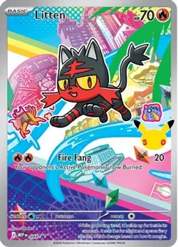 Litten 044 Holo Promo ME: Mega Evolution Promo Pokemon Near Mint - Image 1