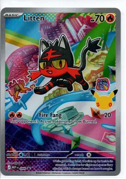 Litten 044 Holo Promo ME: Mega Evolution Promo Pokemon Holo Near Mint - Image 1