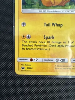 Pokemon TCG Sun & Moon Pikachu SM86 Ultra Rare Holo Black Star Promo NM - Image 4