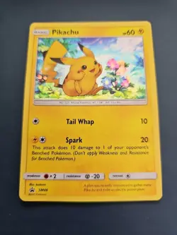 Pikachu - Pokemon Sun & Moon Black Star Promo TCG Card SM86 - Image 1