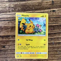 Pokemon TCG Pikachu SM86 Sun Moon SM86 Promo Promo LP Card Black Star - Image 1