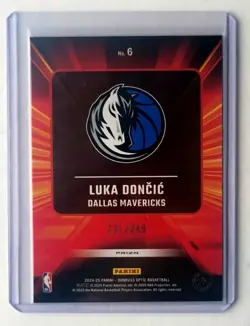Panini Donruss Optic Express Lane Luka Doncic #6 Green Hyper Prizm Mavericks /2… - Image 2