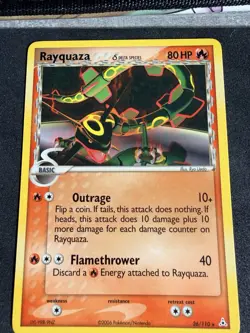 Pokemon Rayquaza Delta Species Holon Phantoms Card 26/110 EX Non-Holo NM - Image 1