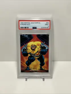 Sky Box, 1992 Marvel Masterpieces, #85, Strong Guy, PSA 9 - Image 1