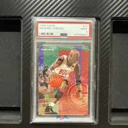 Michael Jordan 1995 Fleer #22 PSA 9 MINT HOF Chicago Bulls 1995-96 - Image 1