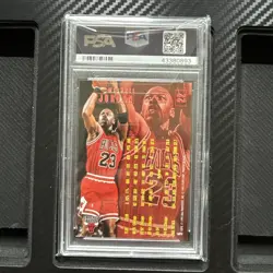Michael Jordan 1995 Fleer #22 PSA 9 MINT HOF Chicago Bulls 1995-96 - Image 2