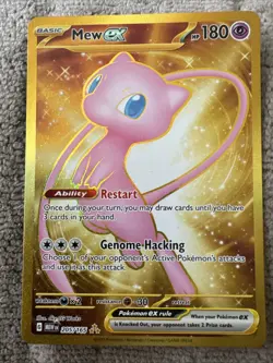 Pokemon Mew EX Gold Full Art TCG Card 205/165 Scarlet & Violet 151 - Image 1