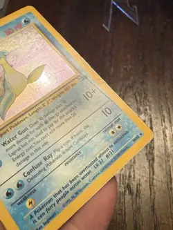 1999 Pokemon Lapras 10/62 Fossil Holo Rare Unlimited (MP) - Image 2