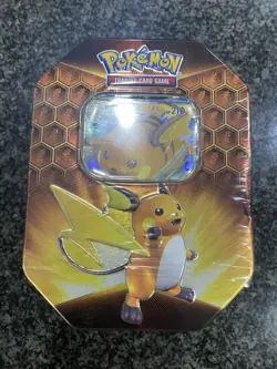 Pokemon TCG Hidden Fates Raichu GX Tin New & Sealed - Image 1