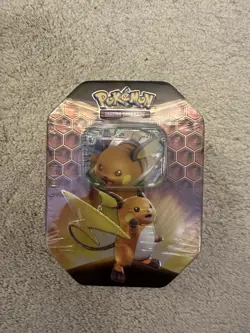 Pokemon TCG Hidden Fates Raichu GX Tin New & Sealed - Image 1