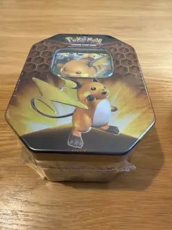 Pokemon TCG Hidden Fates Raichu GX Collector's Tin Sealed - Image 1