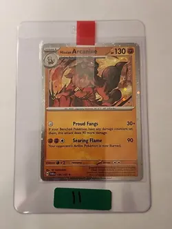 Pokemon TWM Hisuian Arcanine 100/167 Cosmos Holo Surging Sparks BLISTER - Image 1