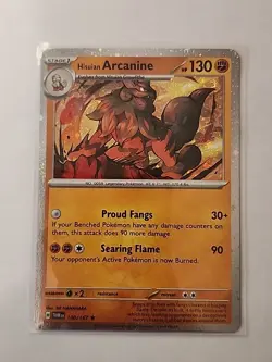 Pokemon TWM Hisuian Arcanine 100/167 Cosmos Holo Surging Sparks BLISTER - Image 2