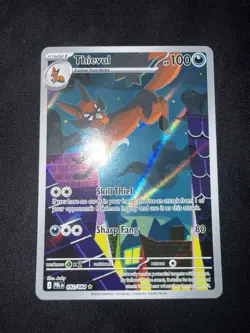 Thievul 92/084 English Pokemon Pitch Black 2026 Illustration Rare Full Art Mint - Image 1