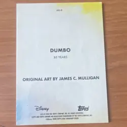 2026 Topps Disney Chrome Dumbo 85 Years AD-2 Insert Art James C. Mulligan - Image 2