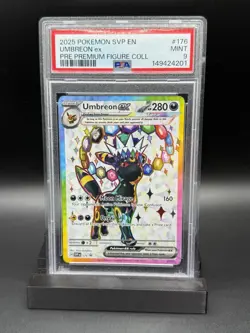PSA 9 Umbreon ex SVP 176 Pokemon Promo Premium Figure Collection 2025 MINT - Image 1