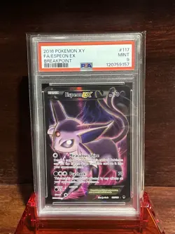 2016 POKEMON XY BREAKPOINT ESPEON EX #117 FULL ART PSA 9 MINT - Image 1