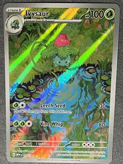 Pokemon Ivysaur 167/165 Scarlet & Violet 151 Full Art Holo Illustration Rare - Image 1