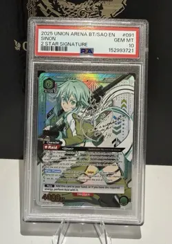 Union Arena Sword Art Online Sinon 2 Star Sig Foil #091 PSA 10 2025 152993721 - Image 1