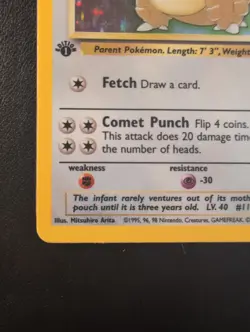 Pokemon TCG - 1st Edition Kangaskhan 5/64 Jungle - Holo - LP - Image 3