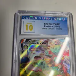 CGC 10 ENGLISH Snorlax VMAX 2020 Sword & Shield 142/202 Holo Pokemon Card - Image 5