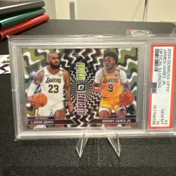 Donruss 2024 Donruss Optic Optical Illusions #2 LeBron/Bronny PSA 10 - Image 4